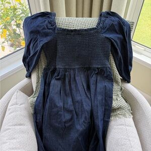 J. Crew Dark Blue Textured Material